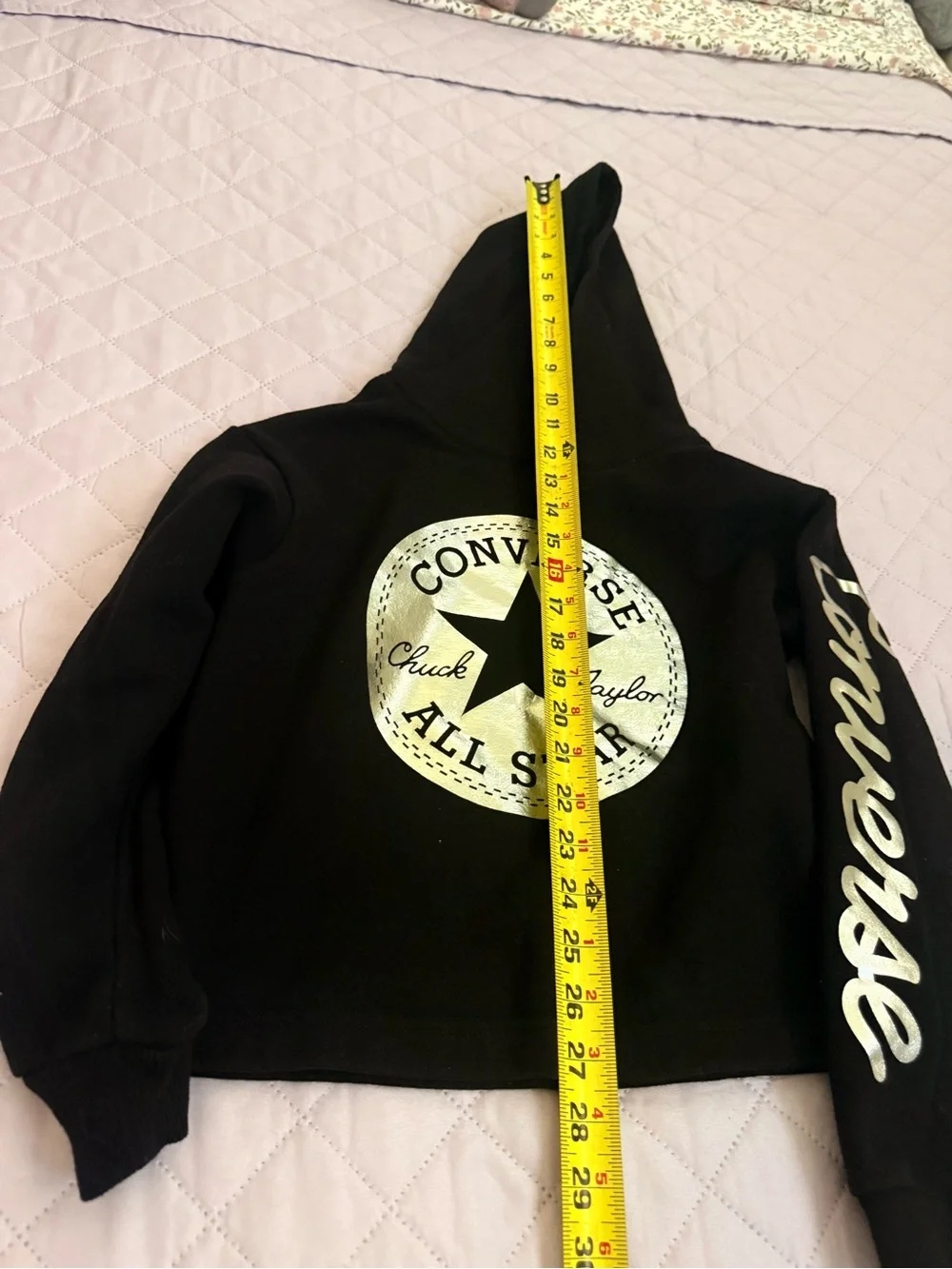 Converse Black Hoodie with White All Star Logo